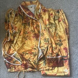 Floral Gold Pajama Set